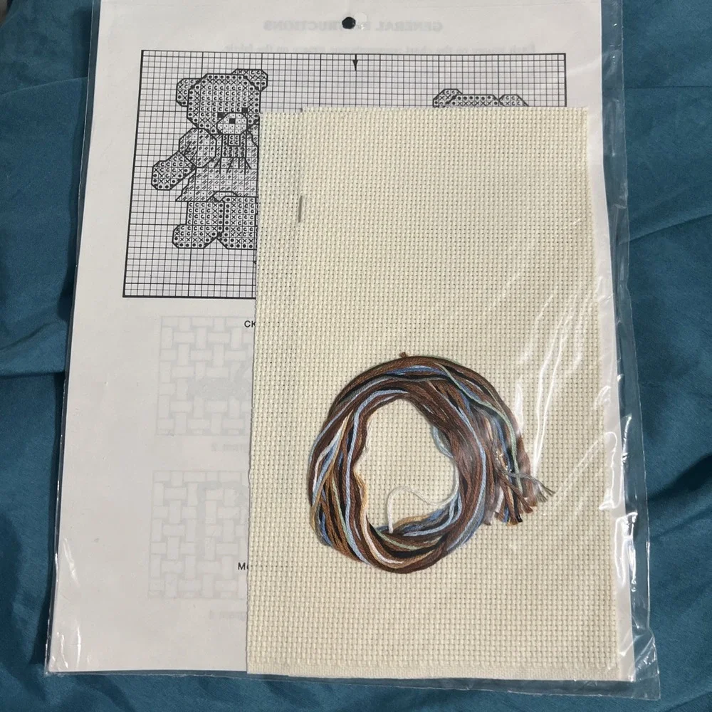 Dale Burdett Country Cross Stitch Kit Cutting Out Paper Dolls Vintage‎ 1985 NEW
